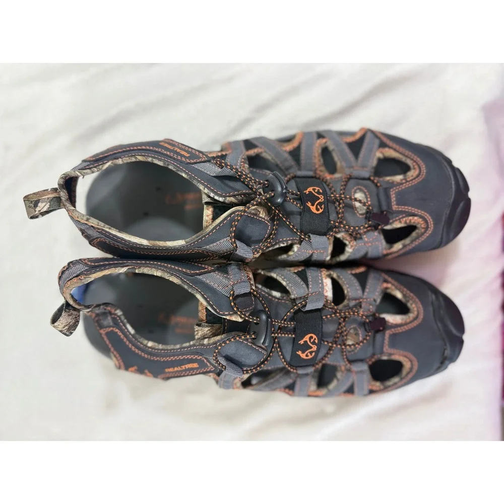 Realtree Water Shoes Sport Sandals Men's Size 13 Gray Camo Fishing Hiking